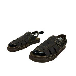 SAO Men's Leather Fisherman Sandals - Brown - Size 10M